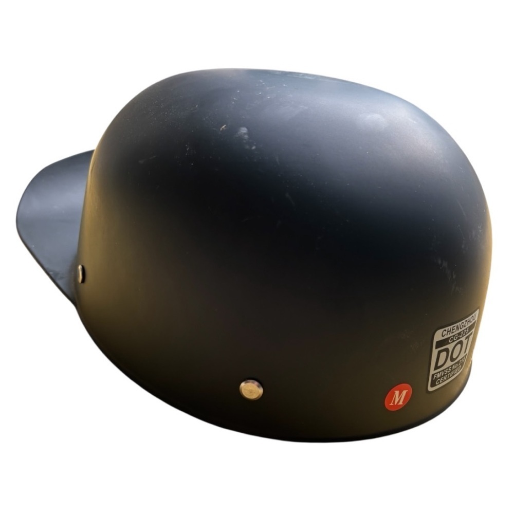 Chengzhou CG-225 Black Matte Motorcycle Half - Helmet - Picture 4 of 8